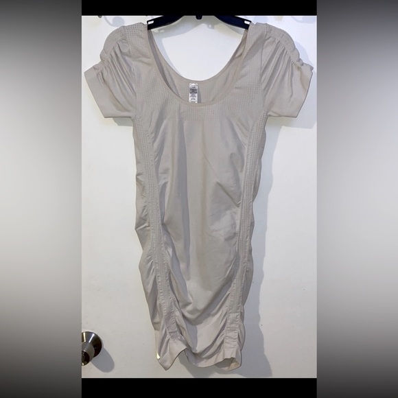 Lole White Ruched Bodycon Mini Dress size S/M - Picture 1 of 4